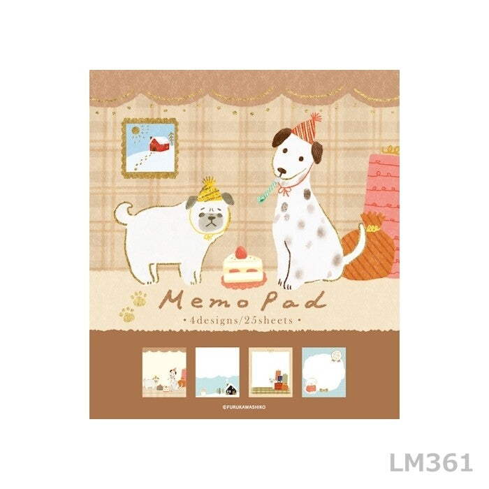 Furukawa Paper - Winter Limited Edition Memo Pad - Dogs