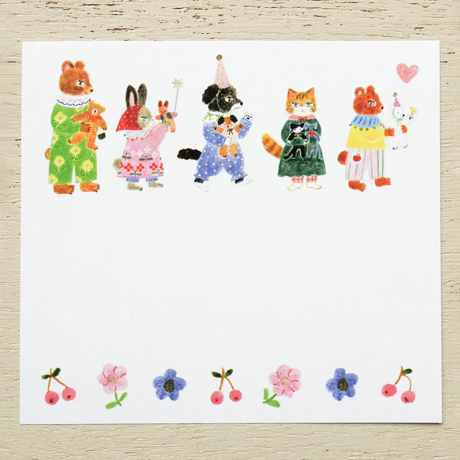 Hyogensha Memo Pad - Little Fluffy Friends