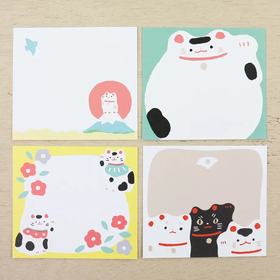 Hyogensha Memo Pad - Lucky Cat by Masao Takahata