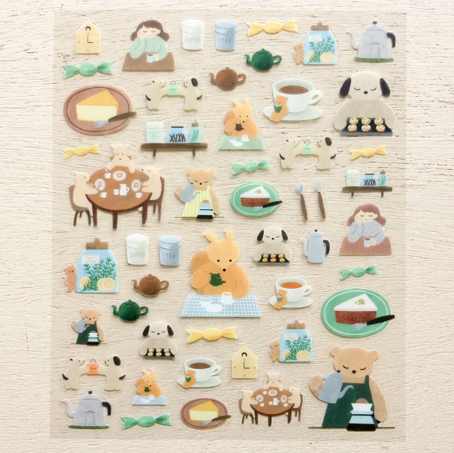 Hyogensha Sticker Set - Tea Time by Mariko Fukuoka