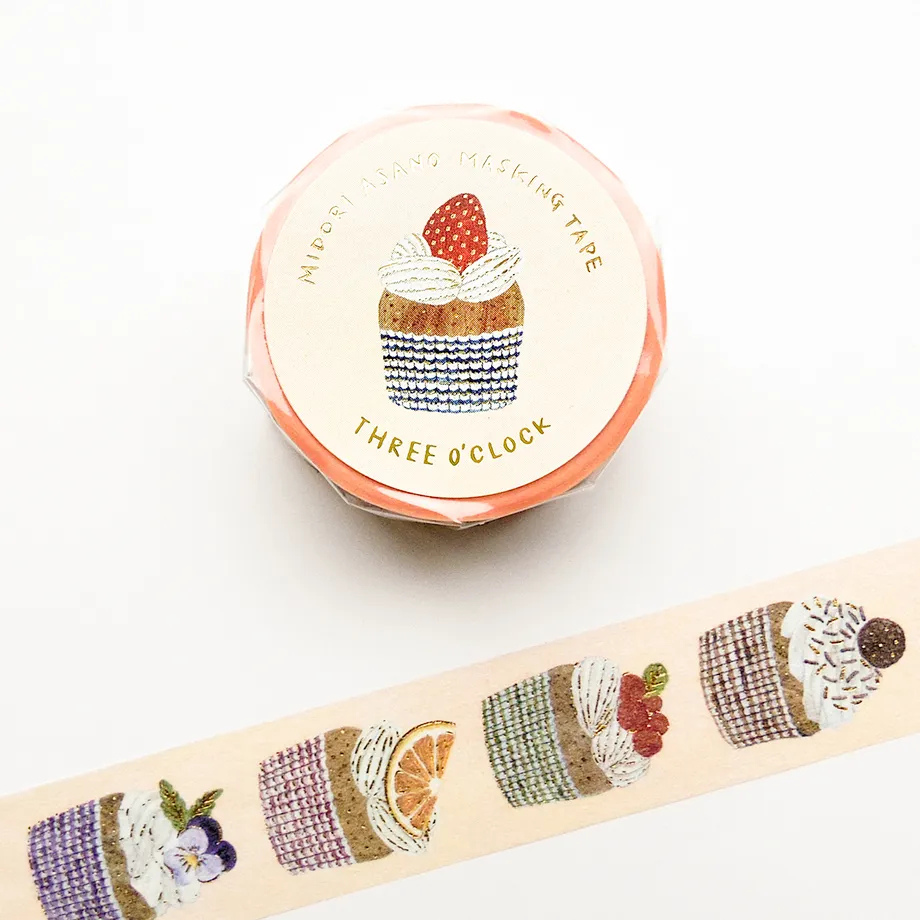 Hyogensha Washi Tape - Three O'Clock by Asano Midori