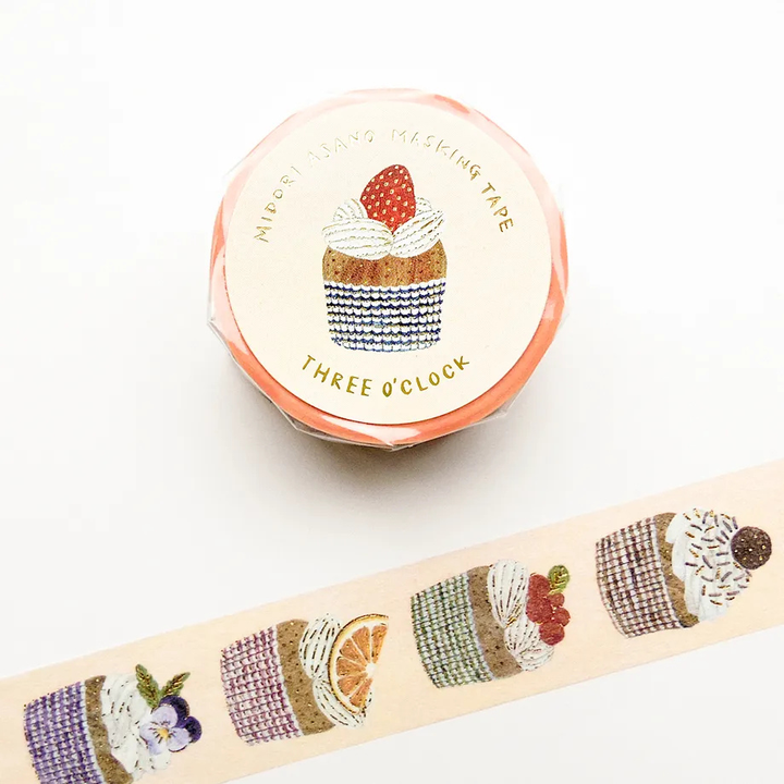 Hyogensha Washi Tape - Three O'Clock by Asano Midori