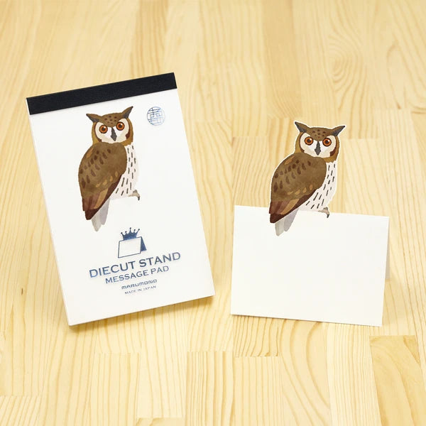 Marumo Die-Cut Memo Pad - Owl