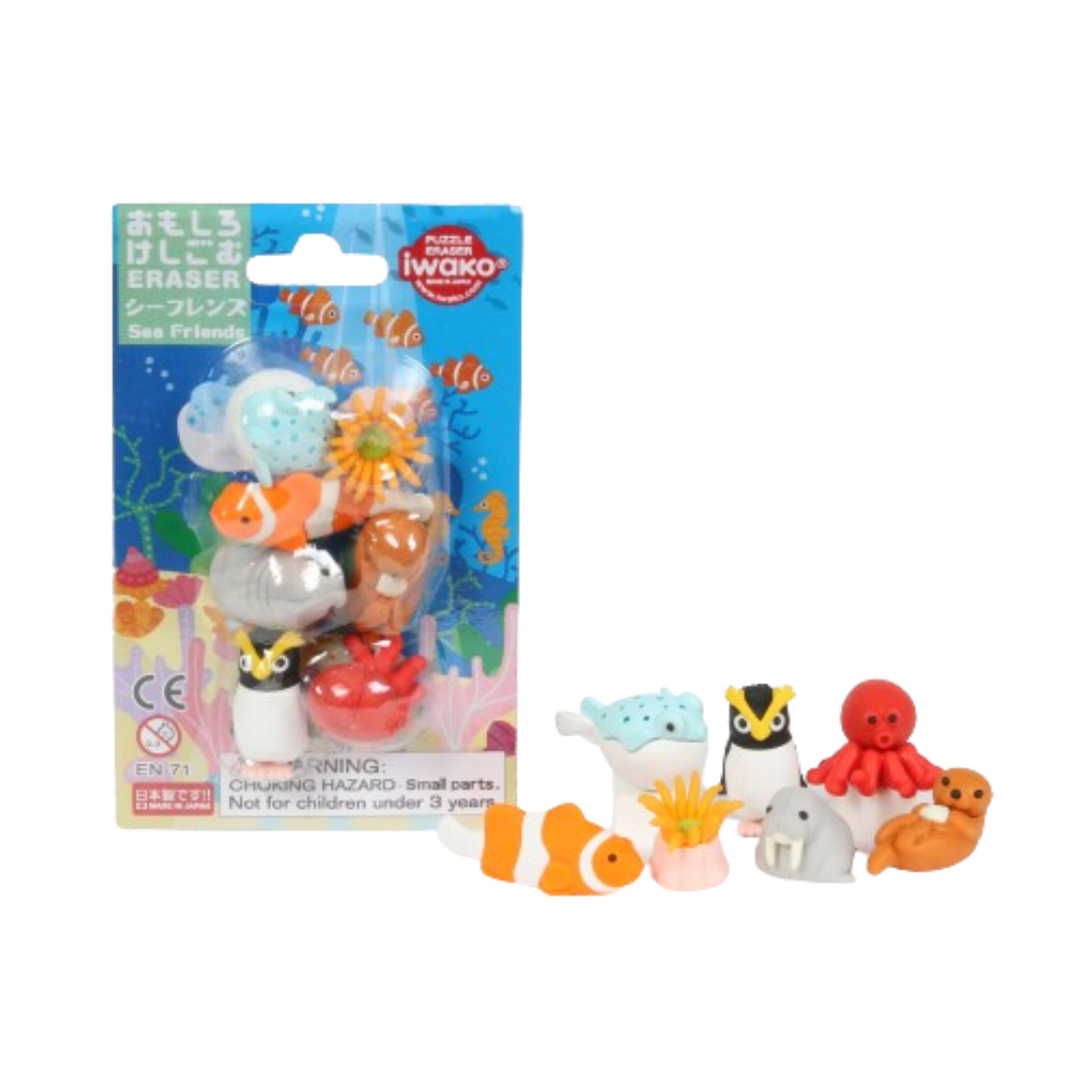 Iwako Puzzle Erasers - Sea Friends