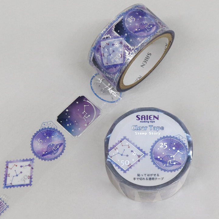 Kamiiso SAIEN Clear Masking Tape - Constellation