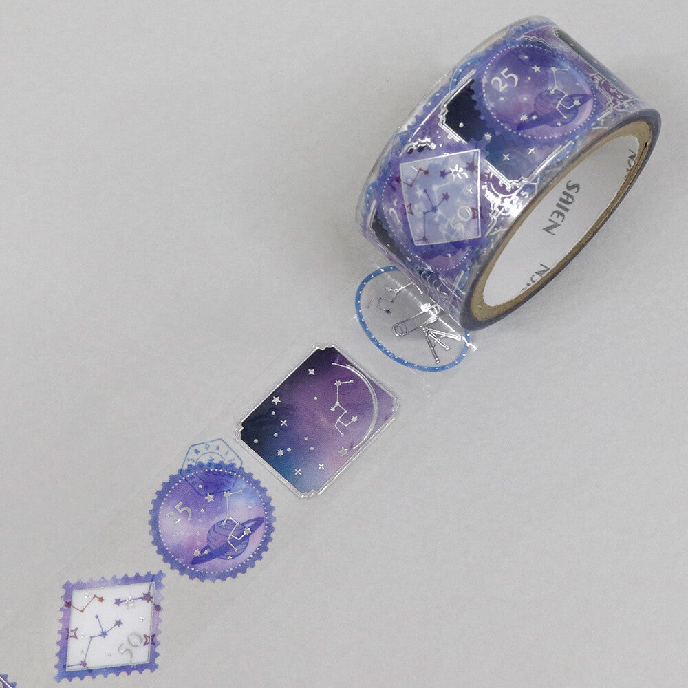 Kamiiso SAIEN Clear Masking Tape - Constellation