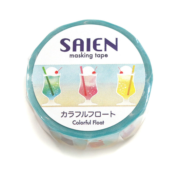 Kamiiso SAIEN Washi Tape - Colourful Soda Float