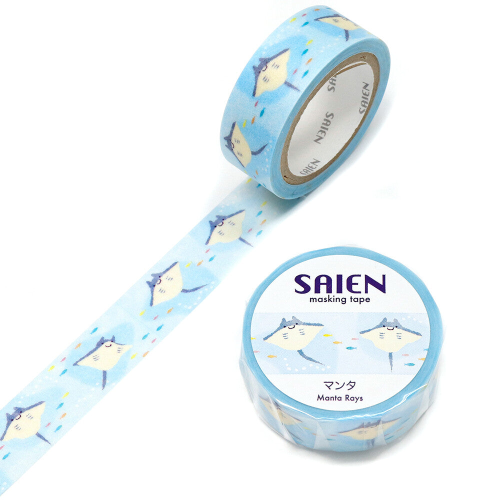 Kamiiso SAIEN Washi Tape - Manta Rays