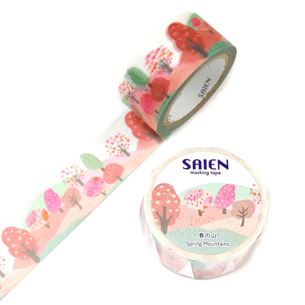 Kamiiso SAIEN Washi Tape - Spring Mountain