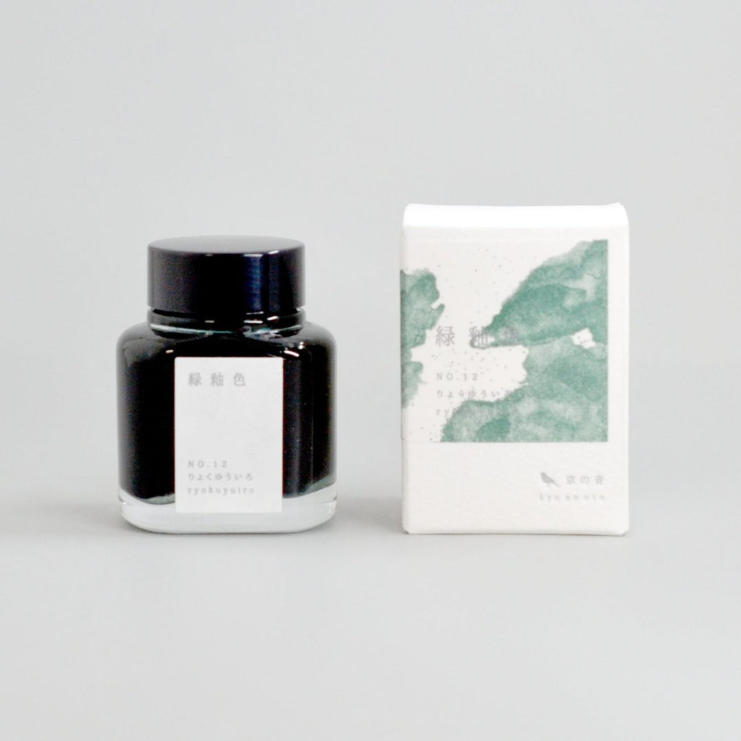 Kyo-no-oto Ryokuyu-iro (緑釉色) No.12 Fountain Pen Glitter Ink – 40ml