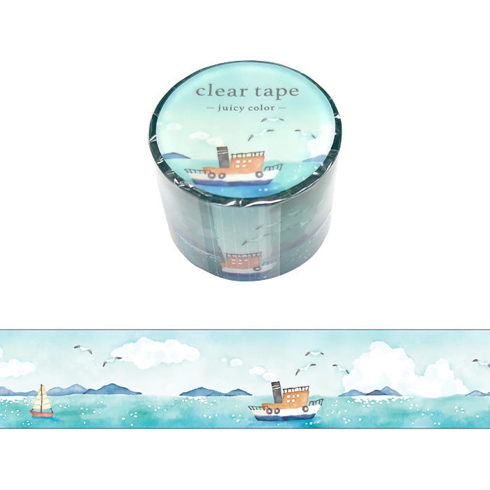 Mind Wave Clear Masking Tape - Boats at Sea