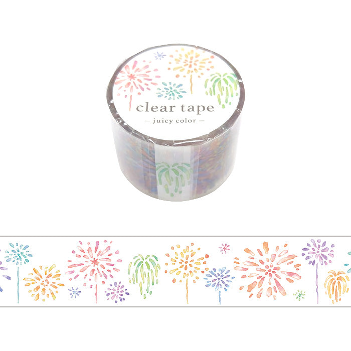 Mind Wave Clear Masking Tape - Colourful Fireworks