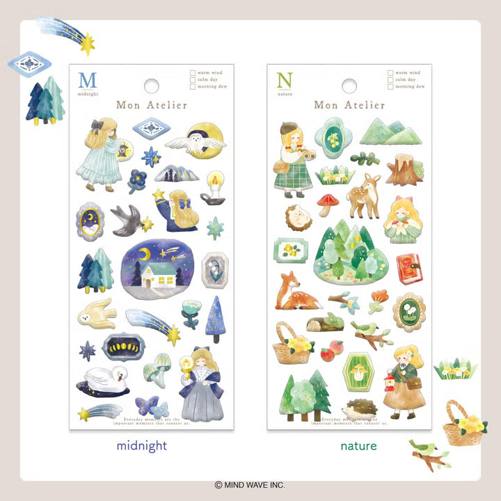 Mind Wave Sticker Pack - Mon Atelier Series - Midnight