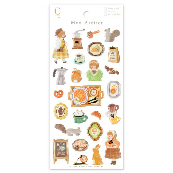Mind Wave Sticker Pack - Mon Atelier Series - Coffee