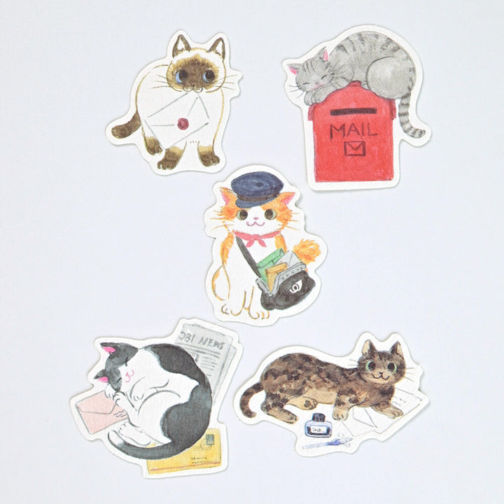 NB Japanese Flake Stickers - "Nekorobi" Series - Cat Letters