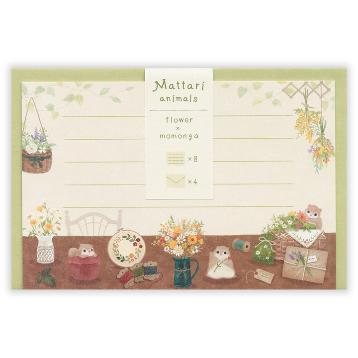 NB Letter Set - Mattari Animal Series - Flower x Momonga