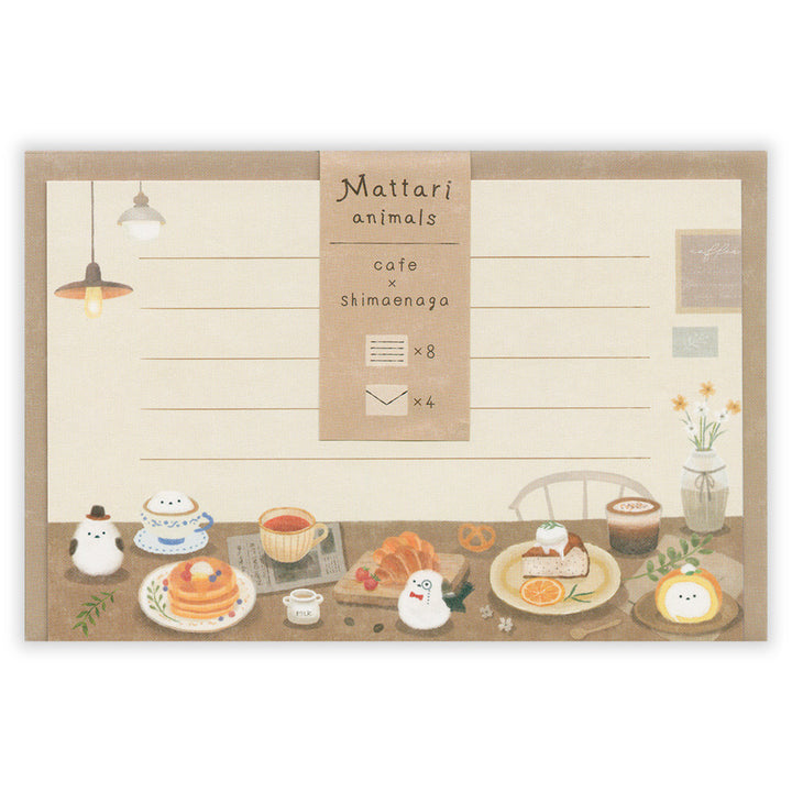 NB Letter Set - Mattari Animal Series - Shimaenaga x Cafe