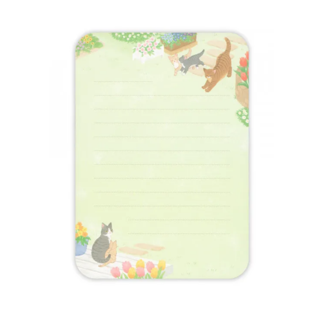 NB Letter Set - Nyantomo Series - Cat Flower Garden