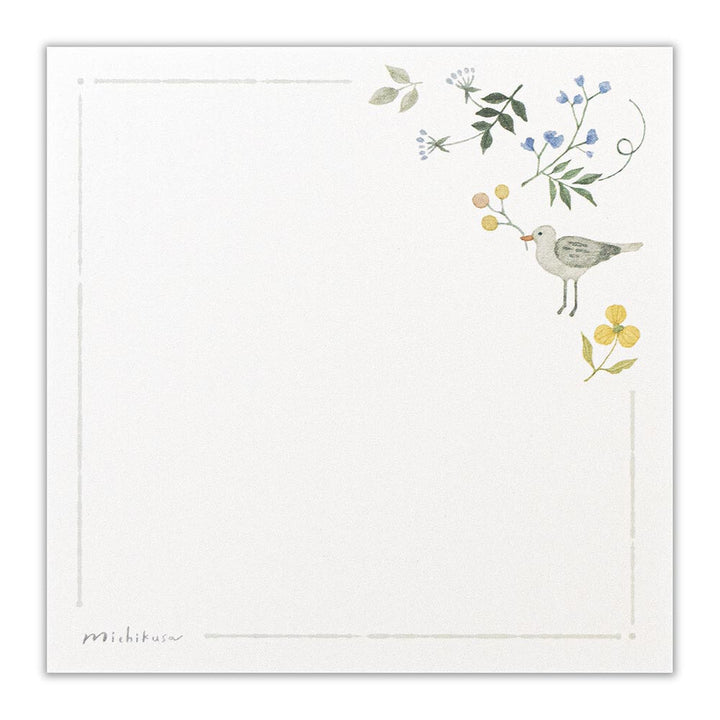 NB Michikusa Memo Pad - Cats, Birds & Flowers