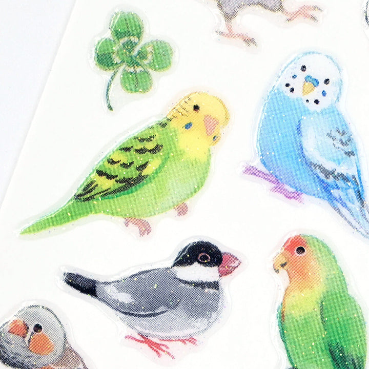 NB Japanese Sparkly Stickers - Little Birds