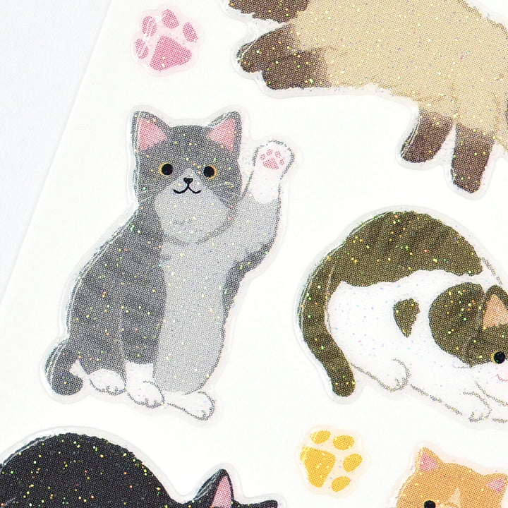 NB Japanese Sparkly Stickers - Cats
