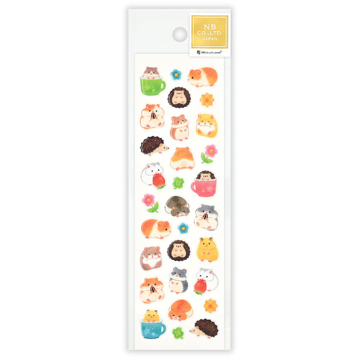 NB Japanese Sparkly Stickers - Hamsters and Hedgehogs