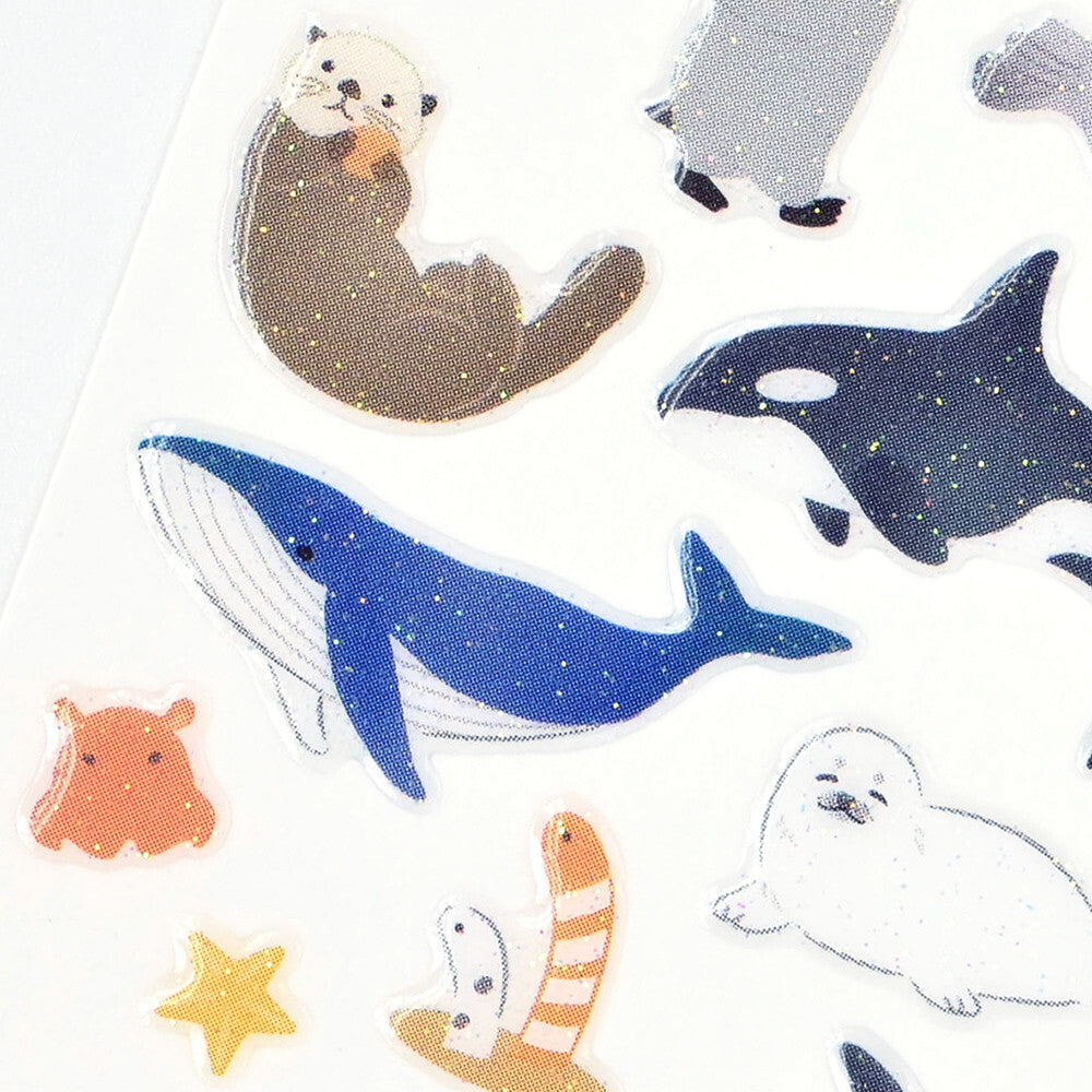 NB Japanese Sparkly Stickers - Sea Creatures