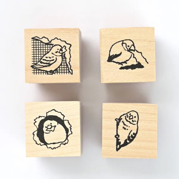 NB Wooden Stamp Set - Birds