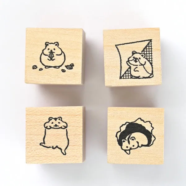 NB Wooden Stamp Set - Hamsters