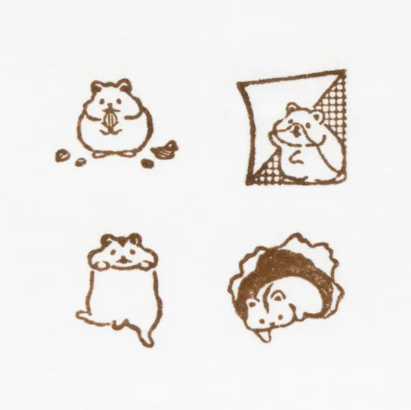 NB Wooden Stamp Set - Hamsters