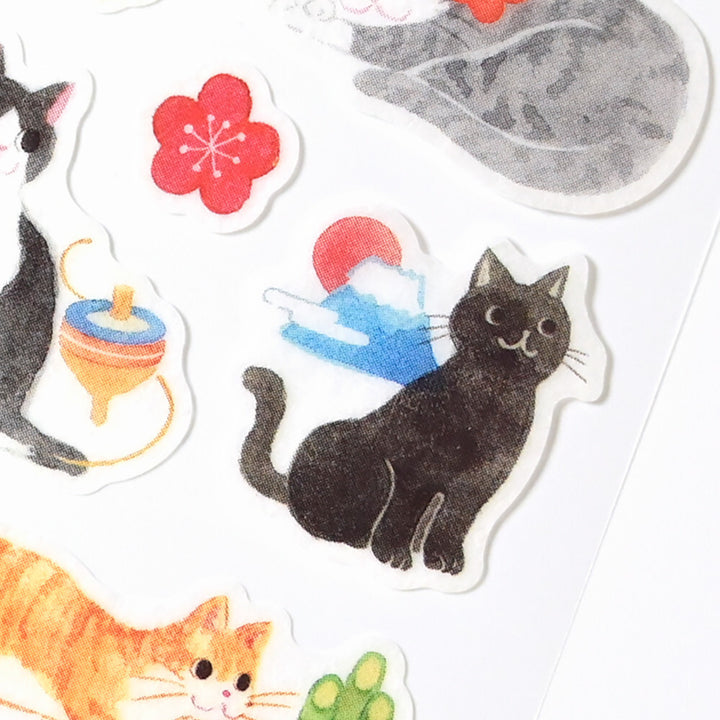 NB Japanese Sticker Pack - New Year Cats