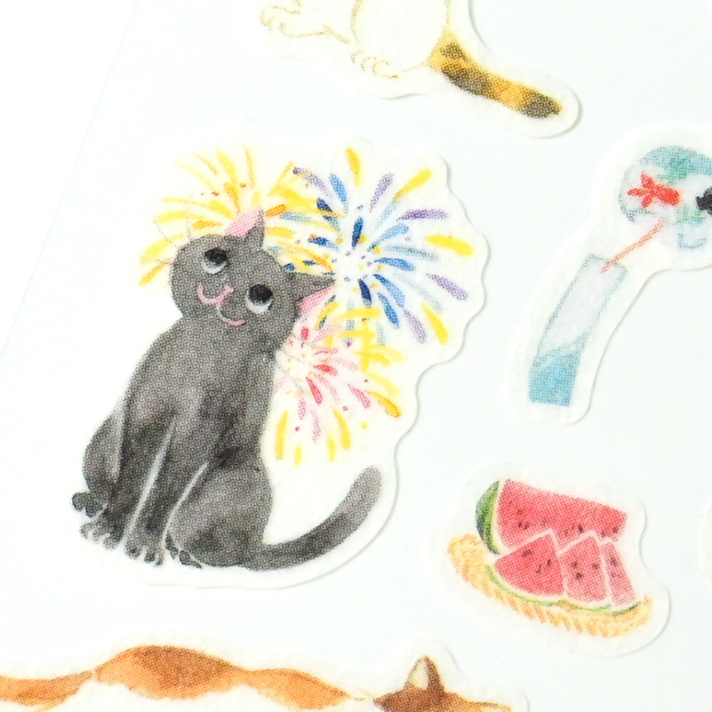 NB Japanese Sticker Pack - Summer Cat