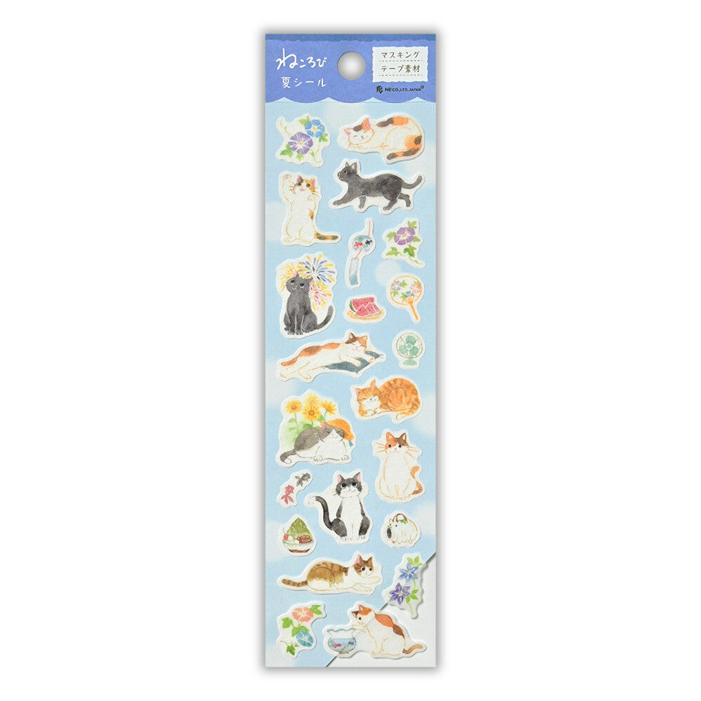 NB Japanese Sticker Pack - Summer Cat