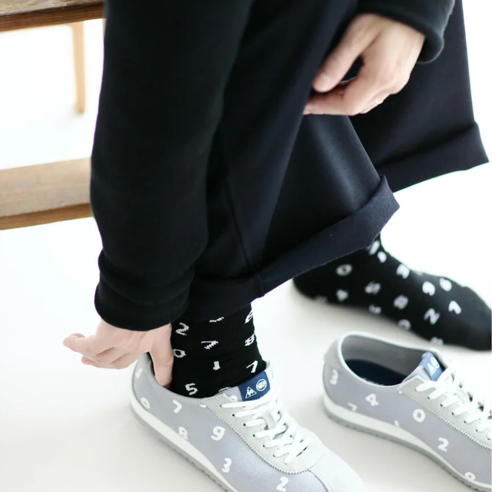 SOU.SOU Kyoto Socks - Round Toe Design - SO-SU-U Numbers (Size Options UK 4-10)