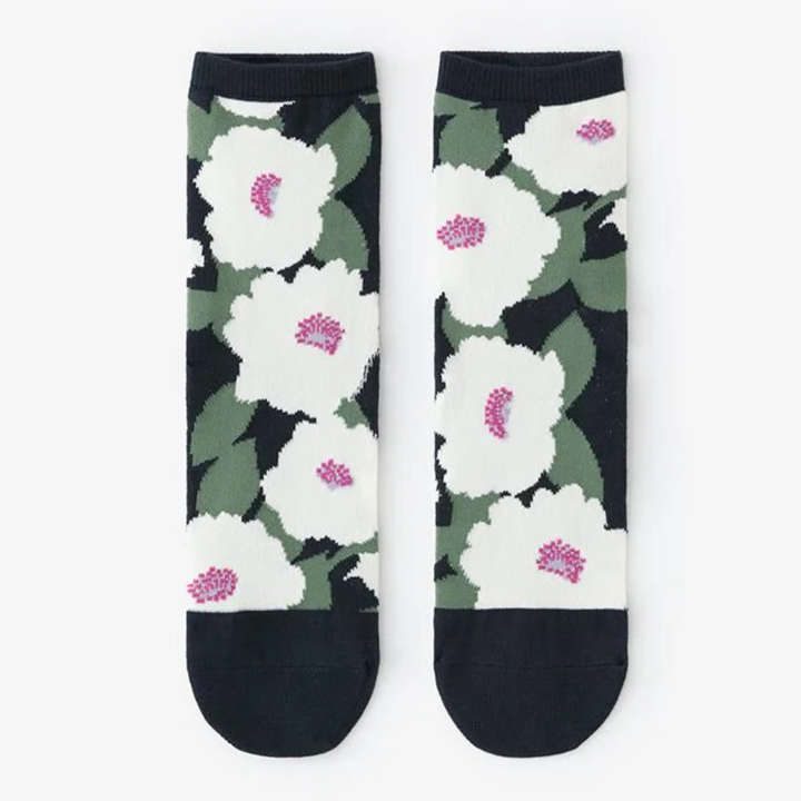 SOU.SOU Kyoto Socks - Round Toe Design - Setsuzan Floral (Size UK 4-6.5)