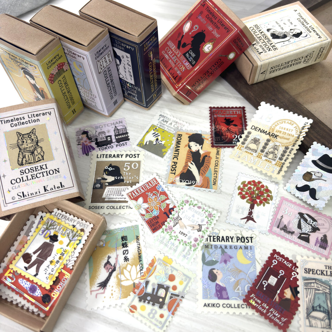 Shinzi Katoh Flake Stickers - Natsume Soseki