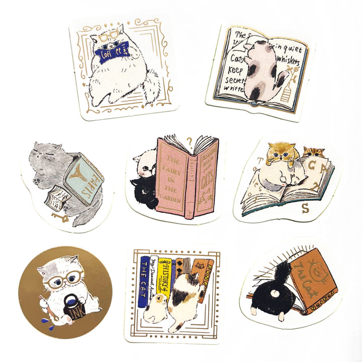 Shinzi Katoh Flake Stickers - Reading Club