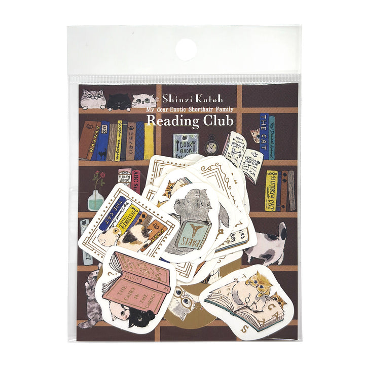 Shinzi Katoh Flake Stickers - Reading Club