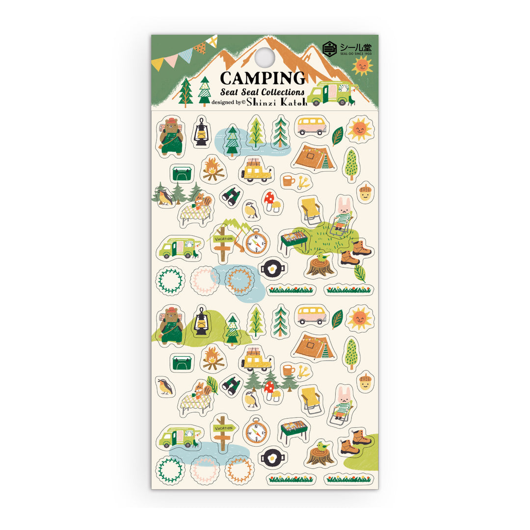 Shinzi Katoh Clear Sticker Sheet - Camping