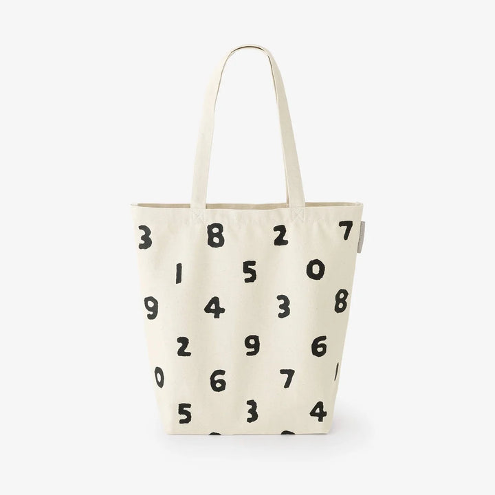 SOU.SOU Yousou Canvas Tote Bag - "So-Su-U" Numbers - Ecru x Black