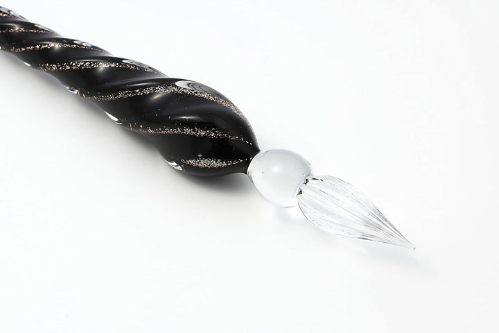 Teranishi Guitar Glass Dip Pen - Twist Jet Black