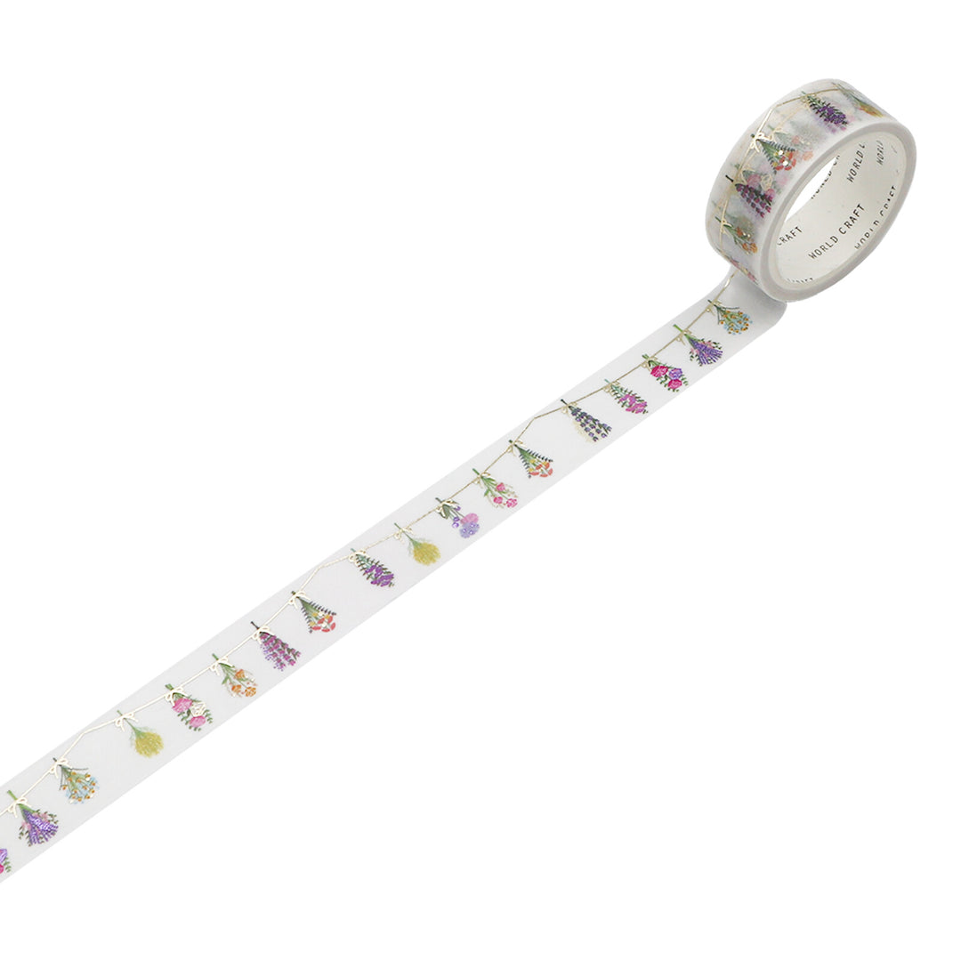 World Craft Glitter Washi Tape - Bouquet Garland