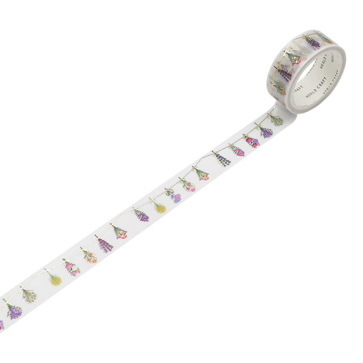 World Craft Glitter Washi Tape - Bouquet Garland