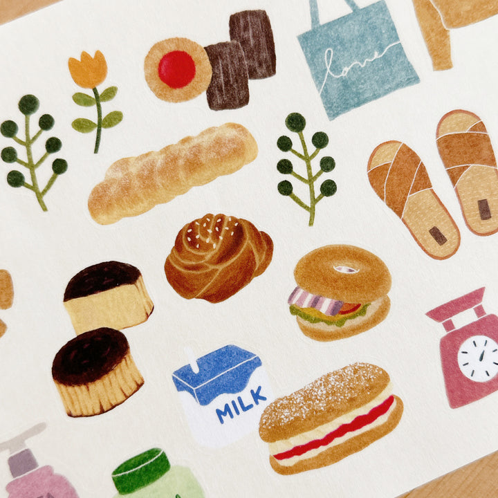 Yuka Butter Washi Sticker Sheet - "Spring Days" (A5 Size)