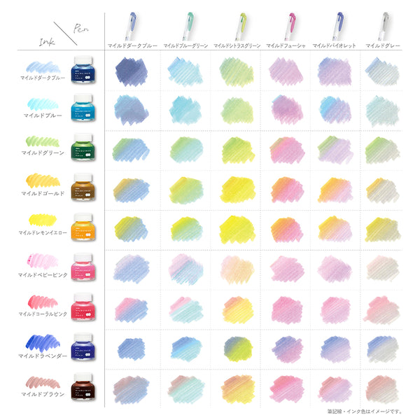 Zebra Mildliner-No-Moto Ink Bottle 10ml - Mild Blue
