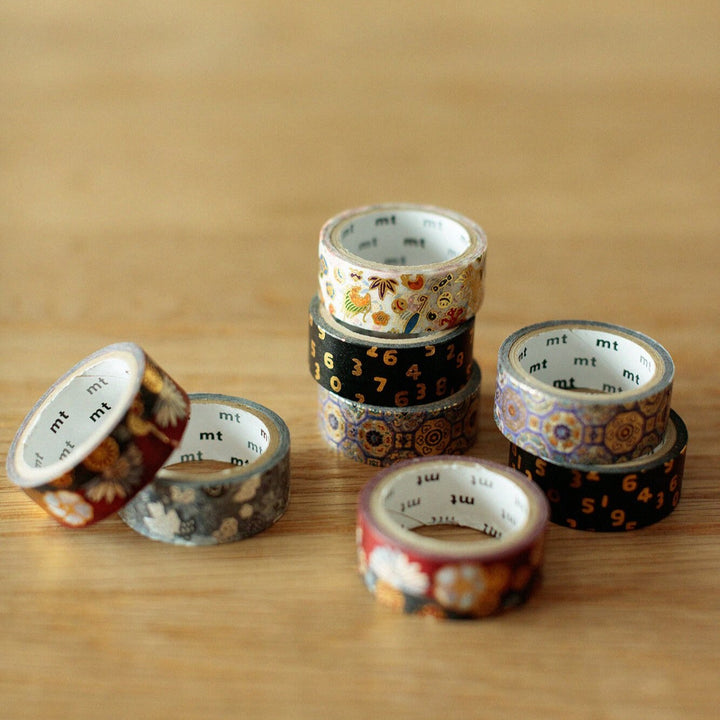 MT x SOU.SOU Kyoto Washi Tape - Gold Foil Stamped - Numbers