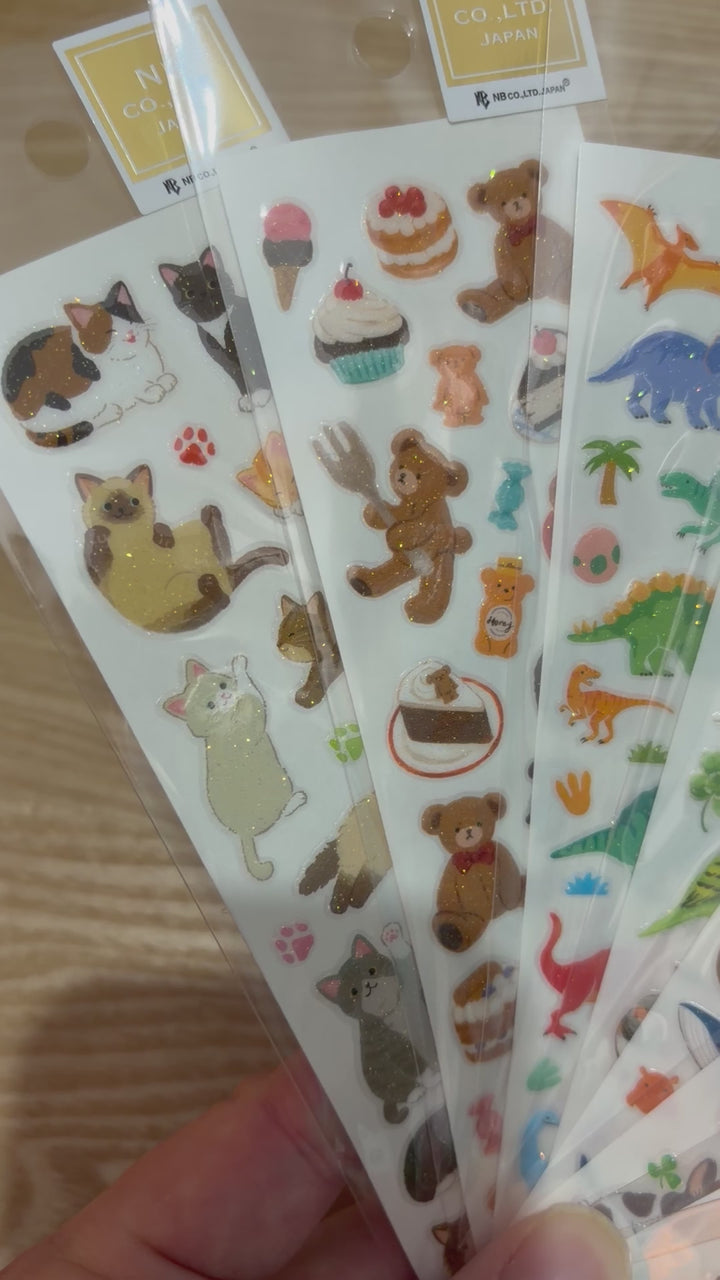 NB Japanese Sparkly Stickers - Shimaenaga