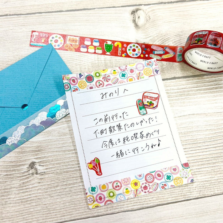 World Craft Glitter Washi Tape - Japanese Candy