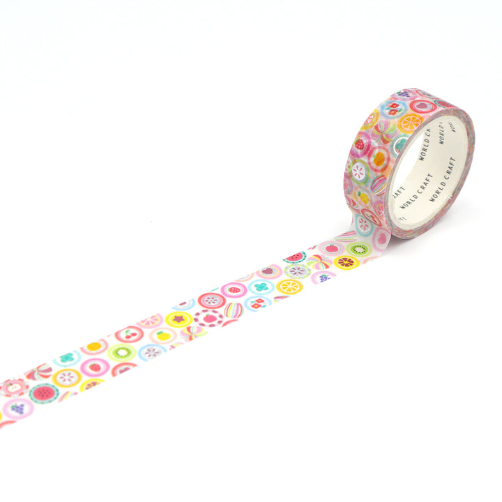 World Craft Glitter Washi Tape - Japanese Candy