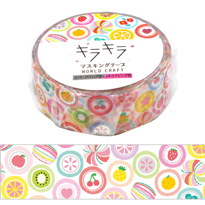 World Craft Glitter Washi Tape - Japanese Candy